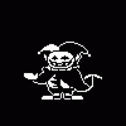 Jevil Deltarune Pixel Clown Bounce GIF