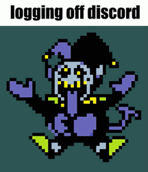 Jevil Logging Off Discord GIF