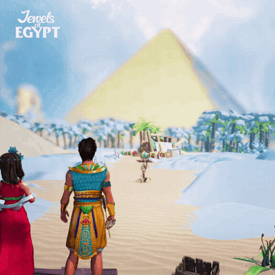 Jewels Of Egypt Man And Woman Pyramid GIF