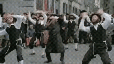 Jewish Men Dancing On Street GIF