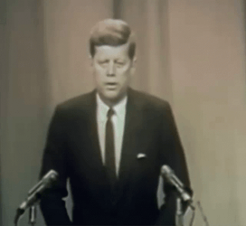 Jfk Giving A Serious Speech GIF