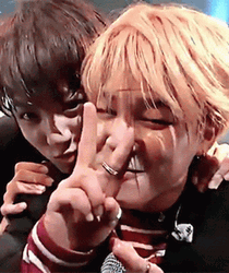 Jikook Finger Heart GIF