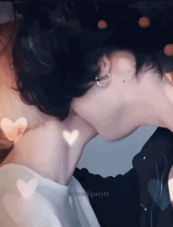 Jikook Soft Cuddling & Hiding GIF