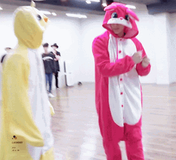 Jikook Wearing Onesies Costumes GIF