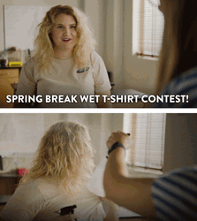 Jillian Bell Having Fun Wet Tshirt GIF