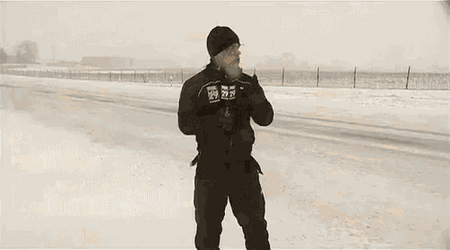 Jim Cantore News Reporting Bloopers GIF