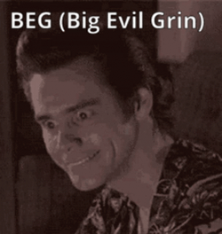 Jim Carrey Ace Ventura Big Evil Grin GIF