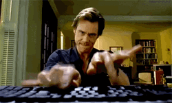 Jim Carrey Doing Fast Typing GIF