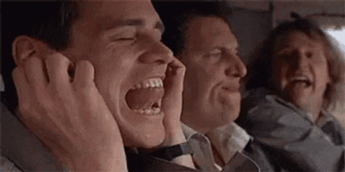 Jim Carrey Making Noise Ignoring GIF