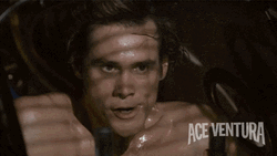 Jim Carrey Sweating Profusely In Movie Ace Ventura
