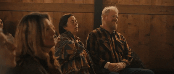 Jim Gaffigan And Lady Praise God GIF