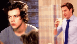 Jim Halpert And Harry Styles Parody GIF