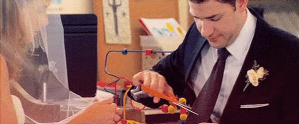 Jim Halpert And Pam Wedding The Office GIF