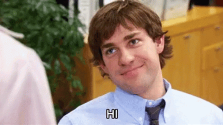 Jim Halpert The Office Cute Hi GIF