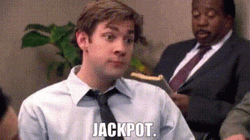 Jim Halpert The Office Sarcastic Jackpot GIF