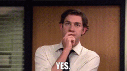 Jim Halpert Yes Please GIF