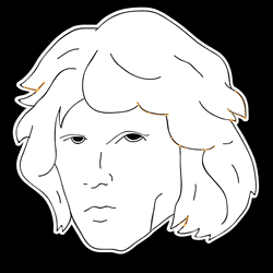 Jim Morrison Two Dimension Sketch GIF