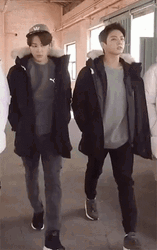 Jimin Jungkook Power Walking GIF
