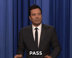 Jimmy Fallon Saying Pass GIF