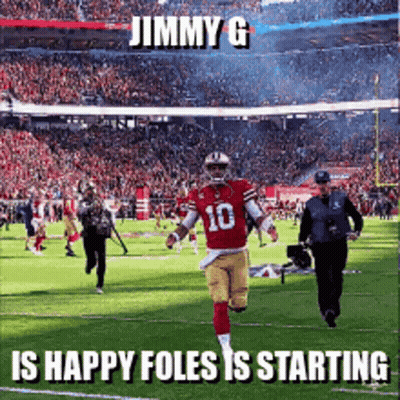 Jimmy G Happy Foles Starting Football Player GIF