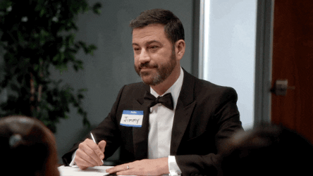Jimmy Kimmel Head Down With Sense Of Purpose GIF