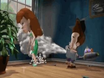 Jimmy Neutron Blasting Foam Using Goddard GIF