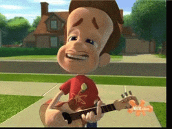 Jimmy Neutron Singing While Playing A Guitar GIF