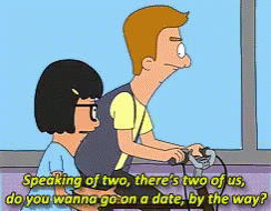 Jimmy Pesto Jr Tina Belcher Riding Bike GIF