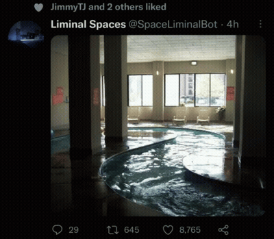 Jimmytj And 2 Others Liked Liminal Spaces @Spaceliminalbot GIF