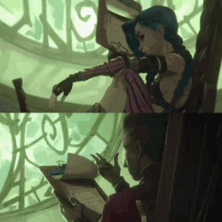 Jinx Arcane Chair Spinning GIF