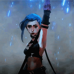 Jinx Arcane Holding Flare GIF