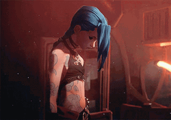 Jinx Arcane Looking Down GIF
