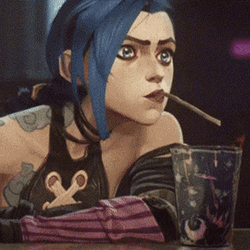 Jinx Arcane Sipping On Straw GIF