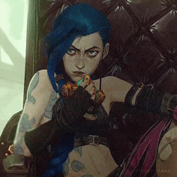 Jinx Arcane Smoke Gas Mask GIF