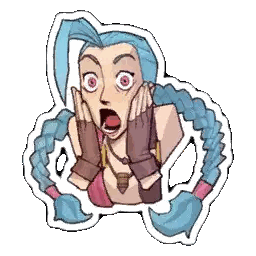 Jinx League Of Legends Surprised Sticker