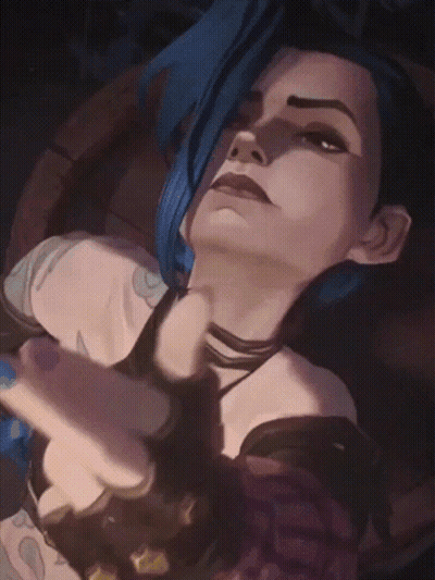 Jinx Lying Down Flipping Off GIF