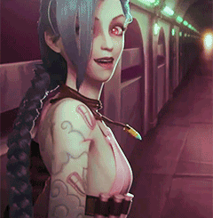 Jinx Running Lip Bite GIF