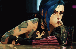 Jinx Sipping In A Glass GIF