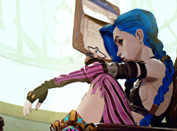 Jinx Sitting Holding Clip Board GIF