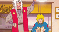 Jiraiya Scold Minato Namikaze GIF