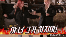 Jisoo And Lisa Playfully Dancing GIF