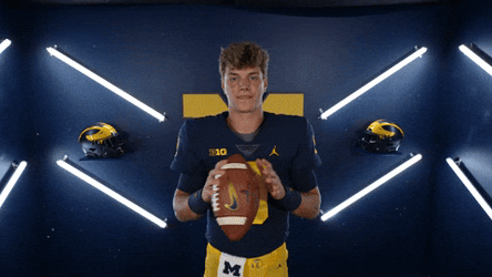 Jj Mccarthy Playing With Football GIF