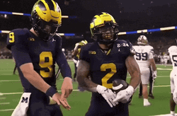 Jj Mccarthy With Michigan Wolverines Teammate GIF