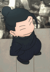 Jjk Geto Chibi Walking GIF