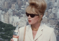 Joanna Lumley Drinking Don Julio Direct Bottle GIF