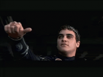 Joaquin Phoenix Gladiator Thumbs Up GIF
