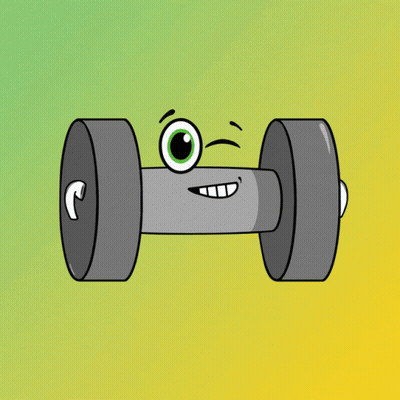 Jockey Gym Logo On Blue Background GIF