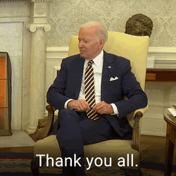 Joe Biden Sitting Thank You All GIF
