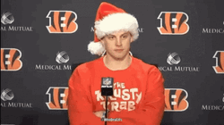 Joe Burrow Christmas Hat GIF