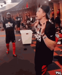 Joe Burrow Dancing With Teammate GIF